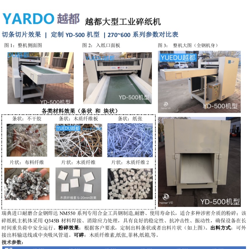 越都纖維切斷機YD-GD500機型 參數對比表 越都纖維切斷機YD-GD500機型 參數對比表